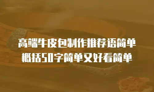 高端牛皮包制作推荐语简单概括50字简单又好看简单
