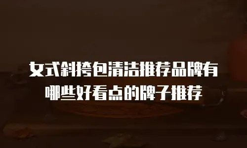 女式斜挎包清洁推荐品牌有哪些好看点的牌子推荐