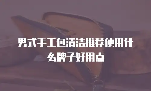 男式手工包清洁推荐使用什么牌子好用点
