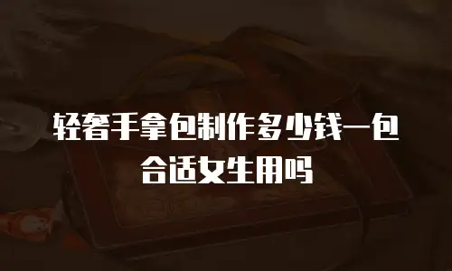轻奢手拿包制作多少钱一包合适女生用吗
