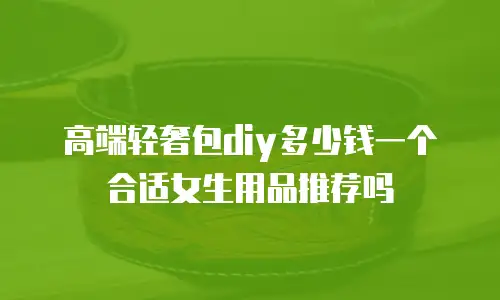 高端轻奢包diy多少钱一个合适女生用品推荐吗