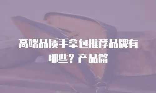 高端品质手拿包推荐品牌有哪些？产品篇