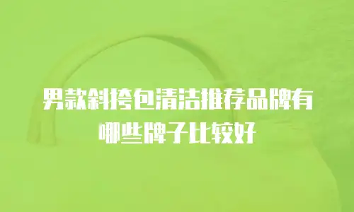 男款斜挎包清洁推荐品牌有哪些牌子比较好
