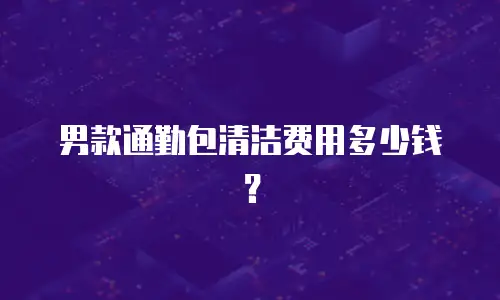 男款通勤包清洁费用多少钱？