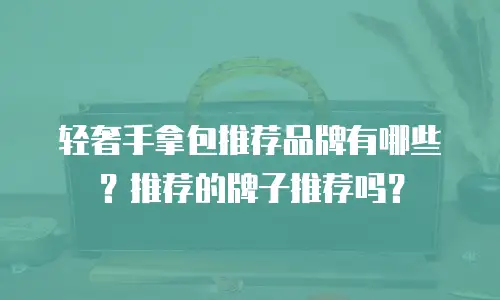 轻奢手拿包推荐品牌有哪些？推荐的牌子推荐吗？