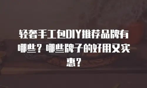 轻奢手工包DIY推荐品牌有哪些？哪些牌子的好用又实惠？