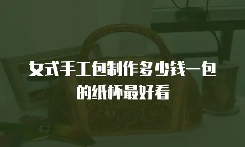 女式手工包制作多少钱一包的纸杯最好看