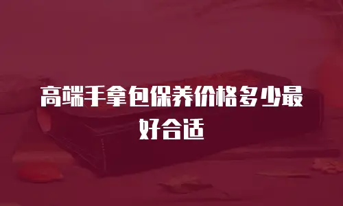 高端手拿包保养价格多少最好合适