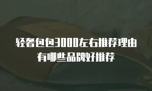 轻奢包包3000左右推荐理由有哪些品牌好推荐