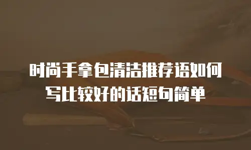 时尚手拿包清洁推荐语如何写比较好的话短句简单