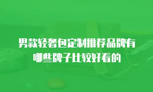 男款轻奢包定制推荐品牌有哪些牌子比较好看的
