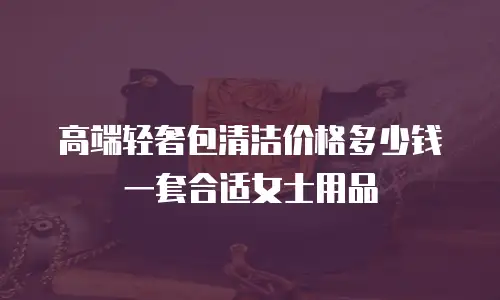 高端轻奢包清洁价格多少钱一套合适女士用品