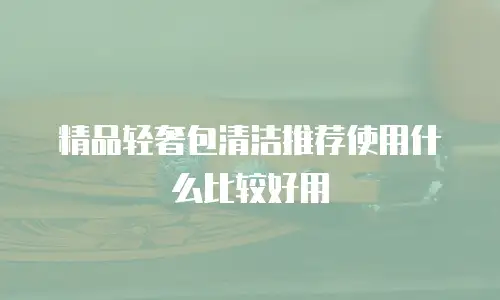 精品轻奢包清洁推荐使用什么比较好用