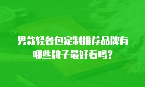 男款轻奢包定制推荐品牌有哪些牌子最好看吗？