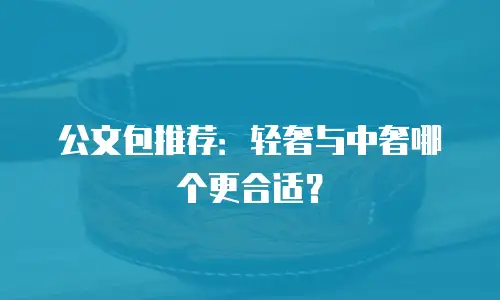 公文包推荐：轻奢与中奢哪个更合适？
