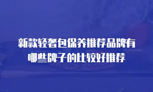 新款轻奢包保养推荐品牌有哪些牌子的比较好推荐