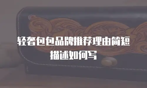 轻奢包包品牌推荐理由简短描述如何写