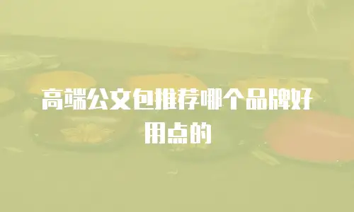 高端公文包推荐哪个品牌好用点的