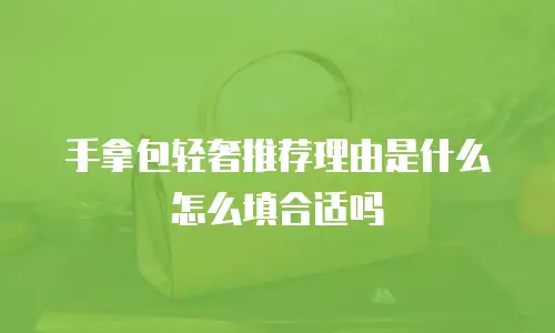 手拿包轻奢推荐理由是什么怎么填合适吗