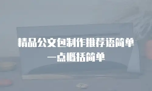 精品公文包制作推荐语简单一点概括简单