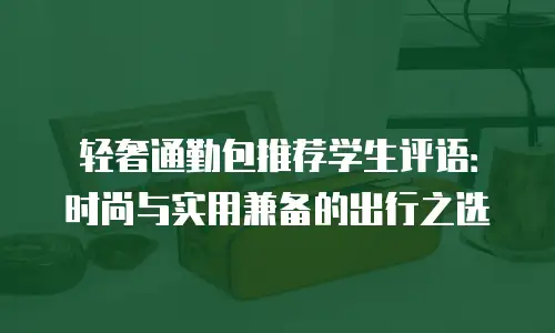 轻奢通勤包推荐学生评语：时尚与实用兼备的出行之选