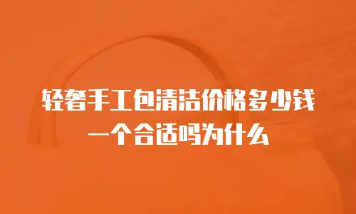 轻奢手工包清洁价格多少钱一个合适吗为什么