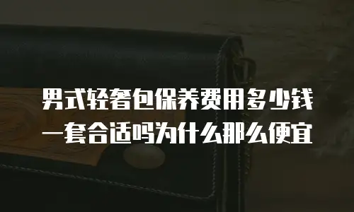 男式轻奢包保养费用多少钱一套合适吗为什么那么便宜