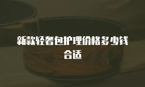 新款轻奢包护理价格多少钱合适