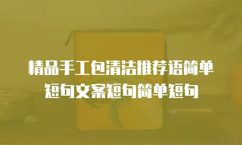 精品手工包清洁推荐语简单短句文案短句简单短句