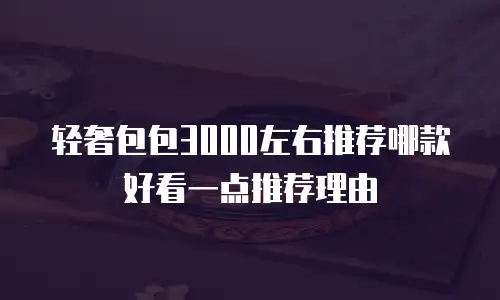 轻奢包包3000左右推荐哪款好看一点推荐理由