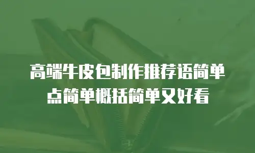 高端牛皮包制作推荐语简单点简单概括简单又好看