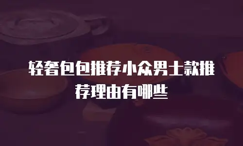 轻奢包包推荐小众男士款推荐理由有哪些