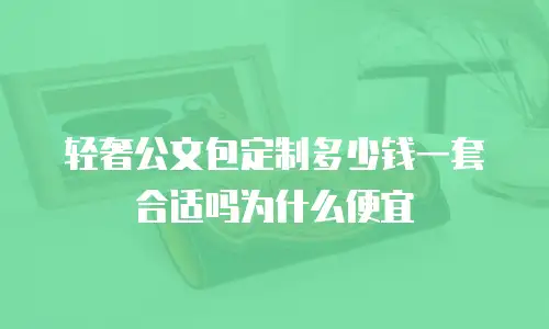 轻奢公文包定制多少钱一套合适吗为什么便宜