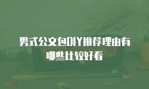 男式公文包DIY推荐理由有哪些比较好看