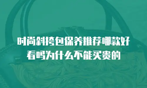 时尚斜挎包保养推荐哪款好看吗为什么不能买贵的