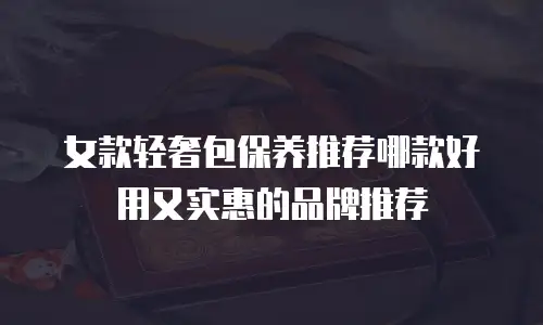 女款轻奢包保养推荐哪款好用又实惠的品牌推荐