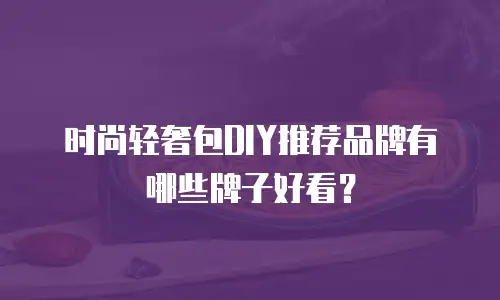 时尚轻奢包DIY推荐品牌有哪些牌子好看？