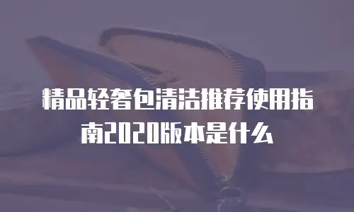 精品轻奢包清洁推荐使用指南2020版本是什么