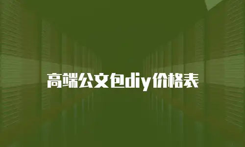 高端公文包diy价格表