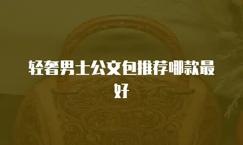 轻奢男士公文包推荐哪款最好