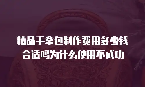 精品手拿包制作费用多少钱合适吗为什么使用不成功