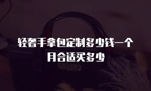 轻奢手拿包定制多少钱一个月合适买多少