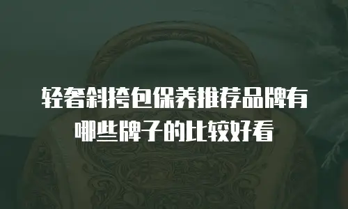轻奢斜挎包保养推荐品牌有哪些牌子的比较好看