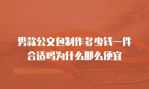 男款公文包制作多少钱一件合适吗为什么那么便宜