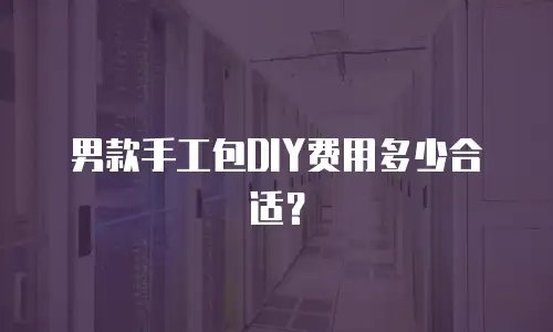 男款手工包DIY费用多少合适？