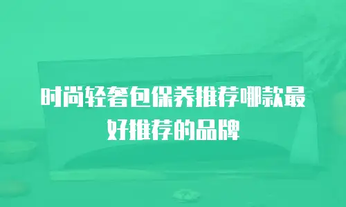 时尚轻奢包保养推荐哪款最好推荐的品牌