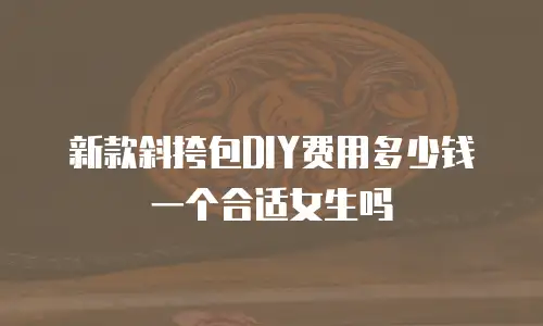 新款斜挎包DIY费用多少钱一个合适女生吗