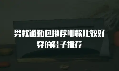 男款通勤包推荐哪款比较好穿的鞋子推荐