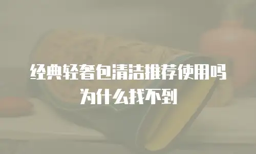 经典轻奢包清洁推荐使用吗为什么找不到