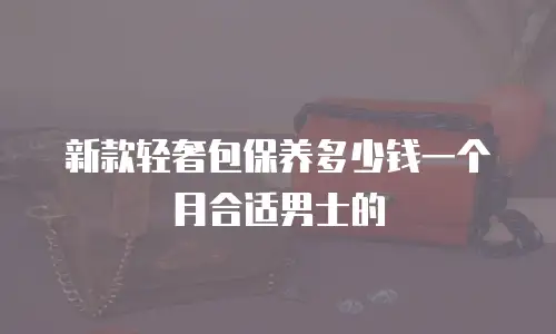 新款轻奢包保养多少钱一个月合适男士的